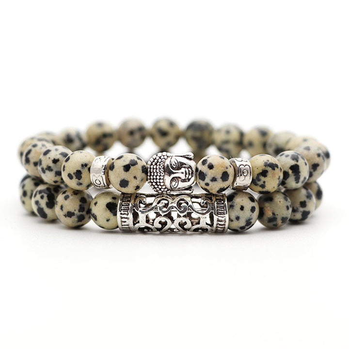 Volcanic Stone & Tiger Eye Bracelet Set