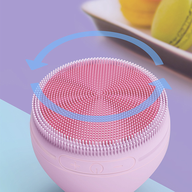 💖🧼 Electric Silicone Cleansing Instrument | Acoustic Vibration + Heat Conducting Smart Facial Cleaner