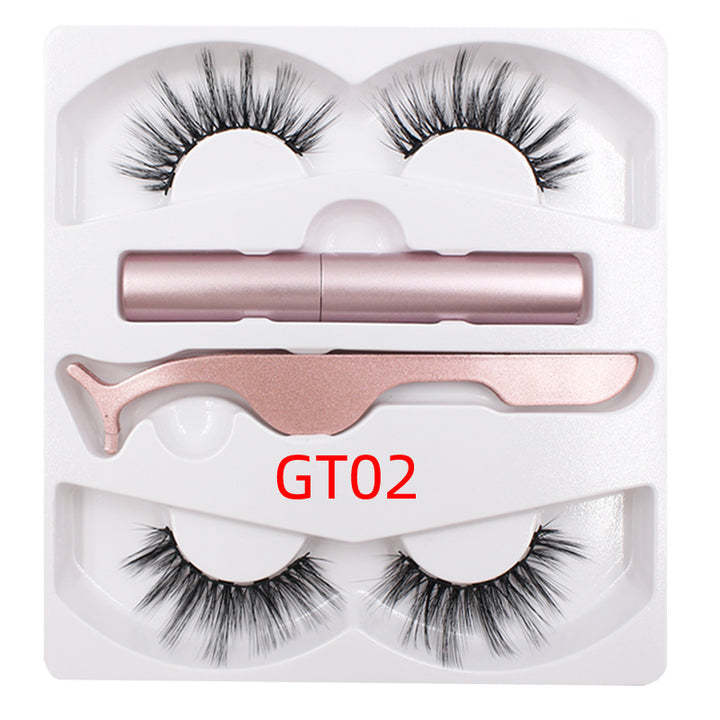 🧲👁️ Magnetic Liquid Eyeliner & Magnetic False Eyelashes Set – Waterproof Reusable Lash Kit with Tweezer