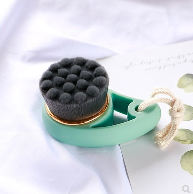 🧼🌿 Manual Bamboo Charcoal Facial Cleansing Brush | Deep Clean & Gentle Exfoliation Tool