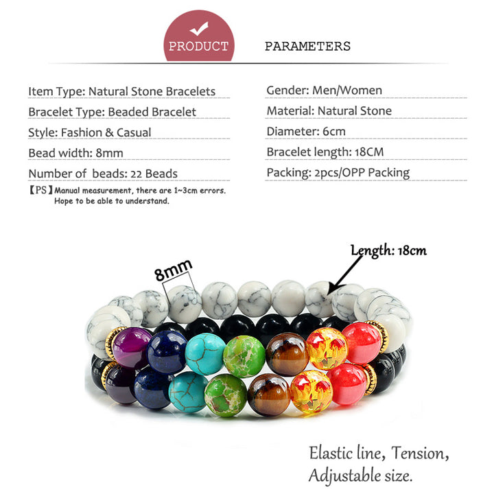 Frosted Natural Stone Yoga Bracelet