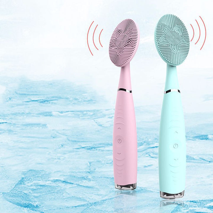 🧼💖 Waterproof Silicone Facial Cleansing Brush | Portable Electric Handheld Pore Cleaner