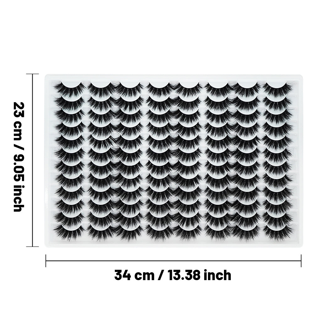 👁️✨ 3D False Eyelashes – Multi-Layered Realistic Soft & Comfortable Reusable Lashes