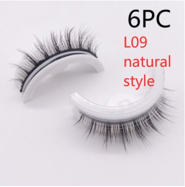 👁️✨ Reusable 3D Mink Lashes – Self-Adhesive Natural False Eyelashes (Glue-Free Silk Style)