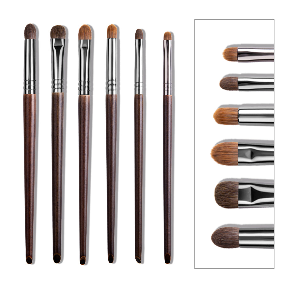 ✨ Makeup Brush Set — Animal Hair Eyeshadow, Base & Blending Brushes 💄