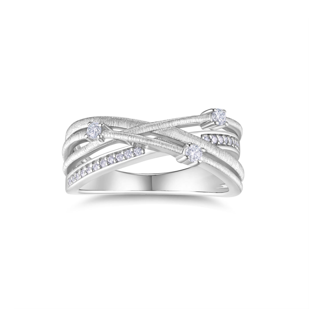 💍 Minimalist Moissanite Ring – Platinum-Plated S925 Silver (4.6g, Sizes 5–9) 💍