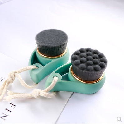 🧼🌿 Manual Bamboo Charcoal Facial Cleansing Brush | Deep Clean & Gentle Exfoliation Tool
