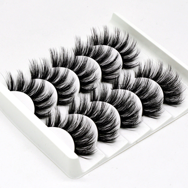 👁️✨ Handmade Chemical Fiber False Eyelashes – Thick 3D Volume Lash Set (Mixed Styles)