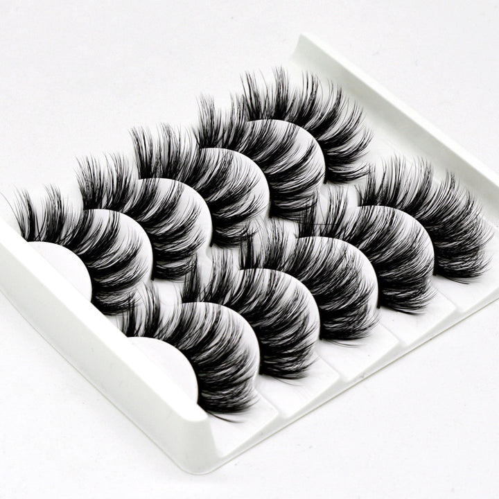 👁️✨ Handmade Chemical Fiber False Eyelashes – Thick 3D Volume Lash Set (Mixed Styles)