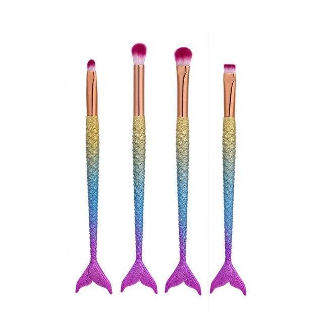 ✨ Mermaid Makeup Brush — Multicolor Beauty Tool 🧜‍♀️💄