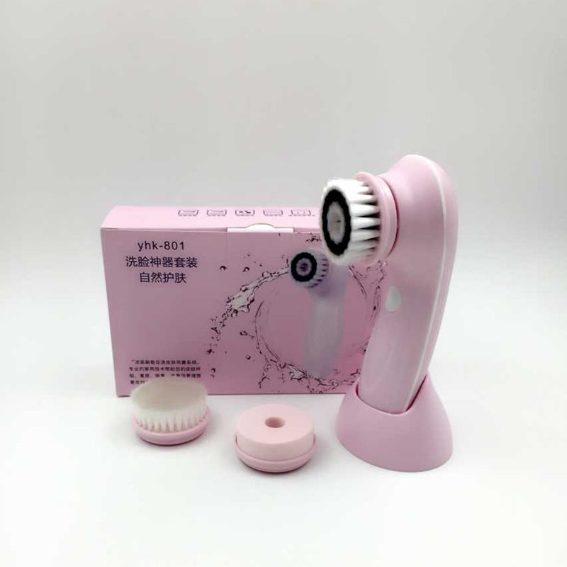 🧼💆‍♀️ Waterproof Facial Cleansing Instrument – Deep Pore Face Wash Brush Kit (Replaceable Head)
