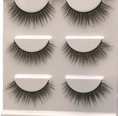 👁️✨ New 3 Pairs 3D Mink False Eyelashes – Natural Long Wispy Lash Extensions for Everyday Glam