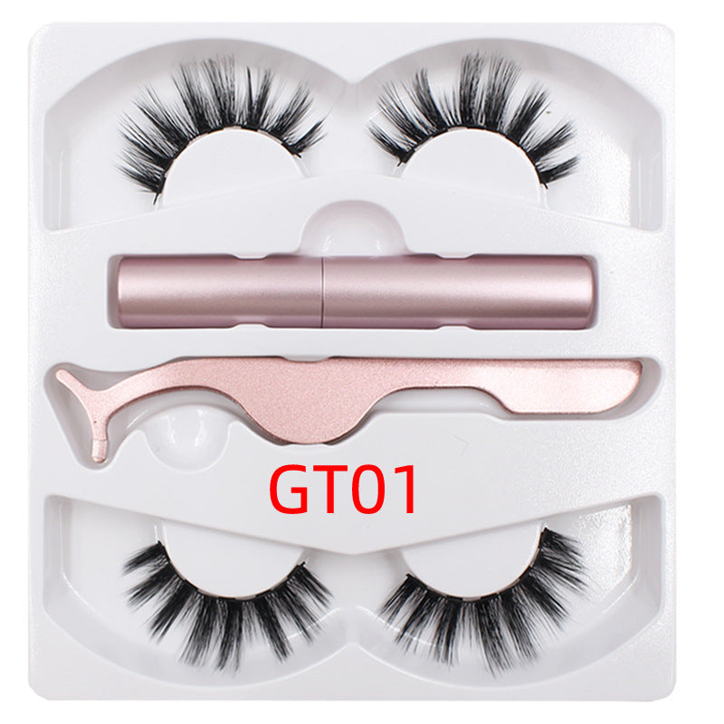 🧲👁️ Magnetic Liquid Eyeliner & Magnetic False Eyelashes Set – Waterproof Reusable Lash Kit with Tweezer