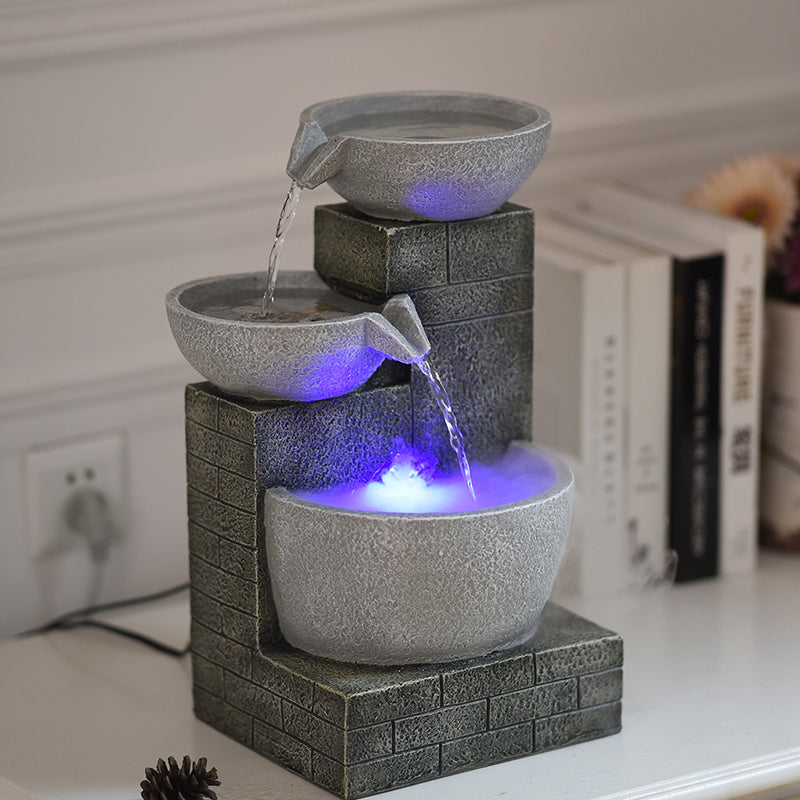 💧🏞️ Modern Simple Desktop Fountain Humidifier | Decorative Waterscape Mist Unit
