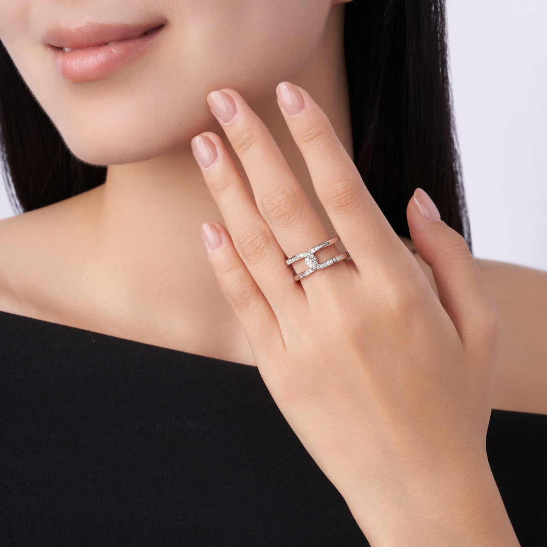💍 Minimalist Moissanite Ring – Platinum-Plated S925 Silver (4.7g, Sizes 5–9) 💍
