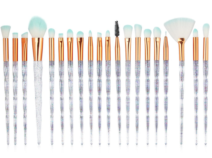 ✨ 20-Piece Diamond Makeup Brush Set — complete glam collection 💄💎
