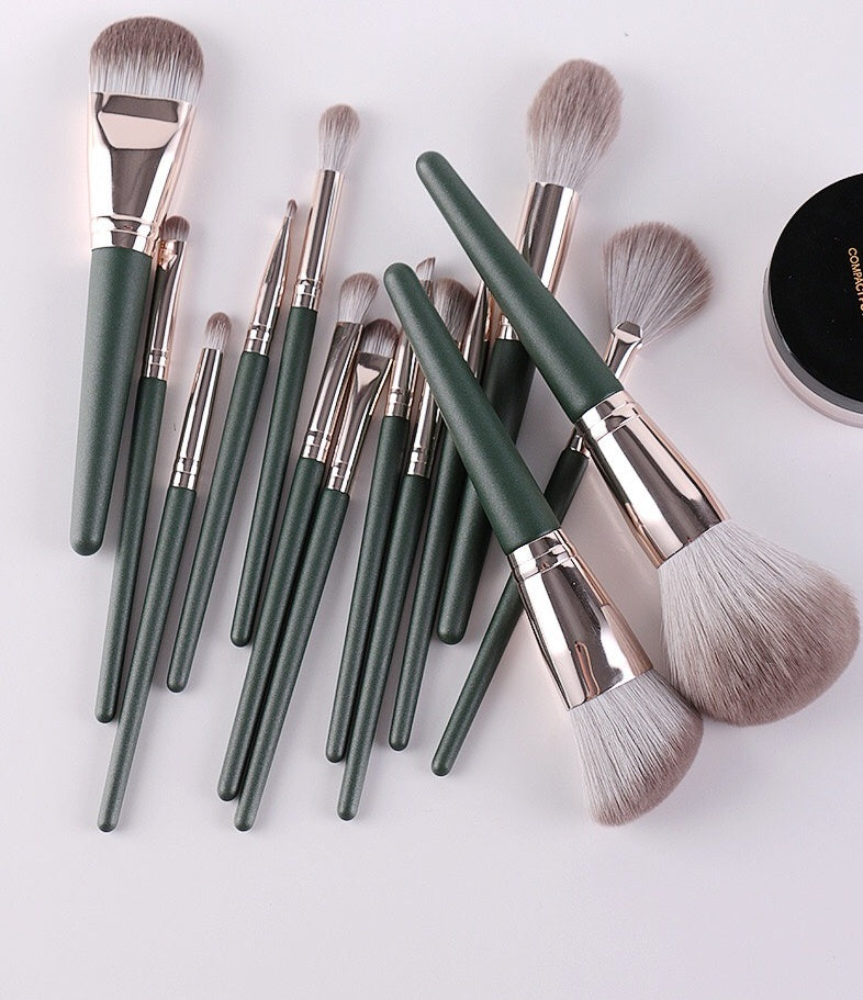 ✨ Super Soft Powder Makeup Brush Set (14-Piece) 💄