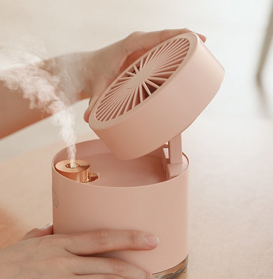 🌬️💧 Mini Spray Fan Humidifier | Portable Desktop Cooling Mist Fan ✨