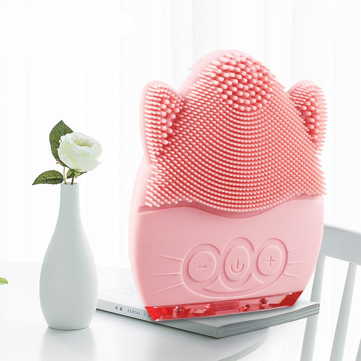 💖🧼 Electric Facial Cleanser | Waterproof Ultrasonic Silicone Face Wash & Massage Device