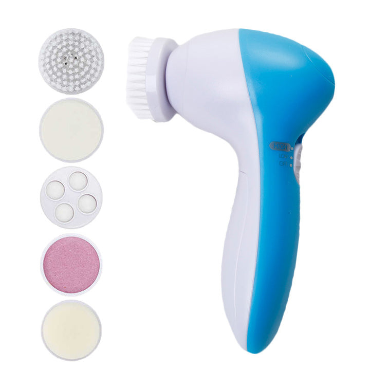 💖✨ 5-in-1 Electric Facial Cleansing Instrument | Multi-Head Skin Care & Massage Beauty Device