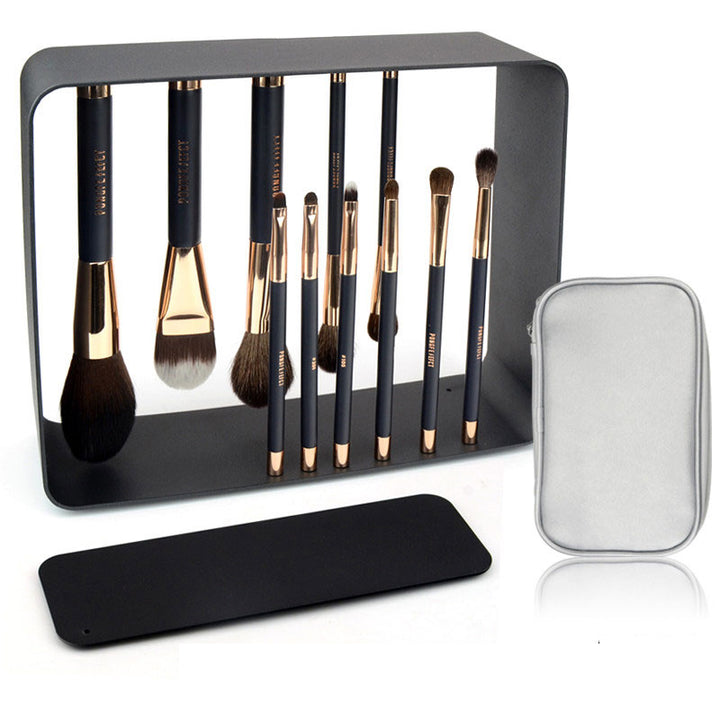 ✨ Fashion Magnet Makeup Brush Set — Real Hair Luxury Beauty Tools 💄🖤✨