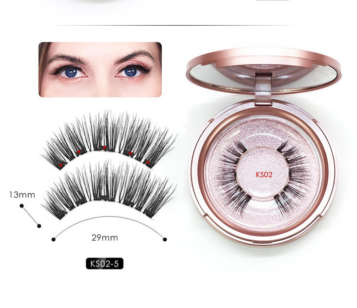 🧲👁️ Magnetic False Eyelashes Set – Reusable Natural Lash Extensions with Magnetic Eyeliner