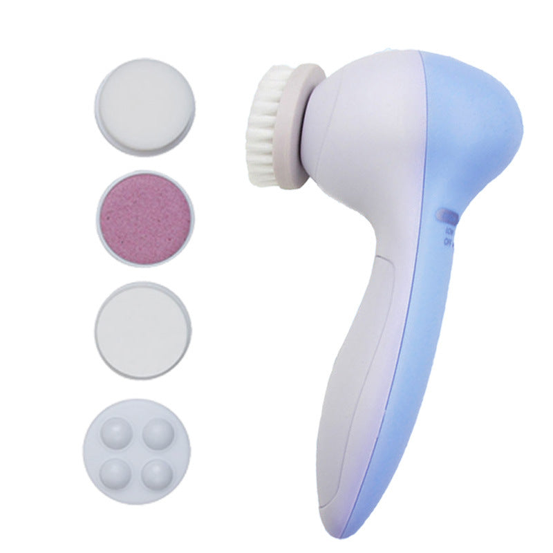 💖✨ 5-in-1 Electric Facial Cleansing Instrument | Multi-Head Skin Care & Massage Beauty Device