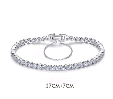 S925 Sterling Silver AAA Zircon Bracelet – Korean Exquisite Women’s Jewelry
