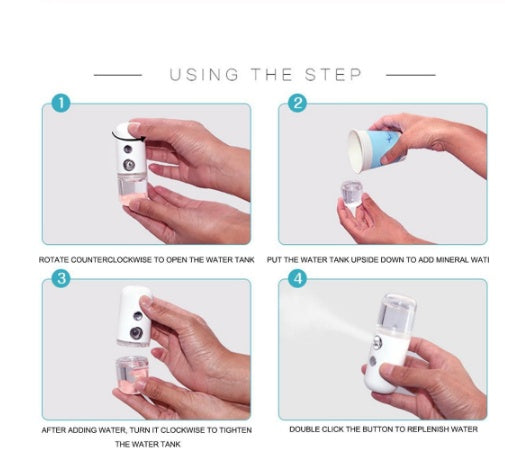 💧✨ Portable Nano Spray Humidifier | USB Rechargeable Skin Hydration Mist 🌿
