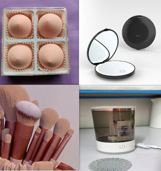 🥚💄 4PCS Super Soft Beauty Makeup Egg Set – Cute Steamed Bun Puff (Wet & Dry Makeup Sponge Kit)