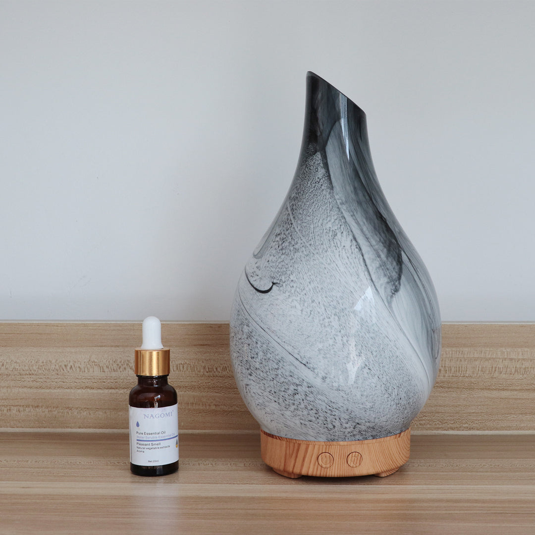 🌈💧 Living Room Ultrasonic 7-Color Humidifier | Glass Vase Aroma Diffuser ✨🌿