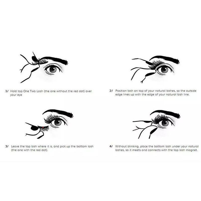🧲👁️ 6D Magnetic False Eyelashes – Double Magnet Handmade Strip Lashes (Reusable)