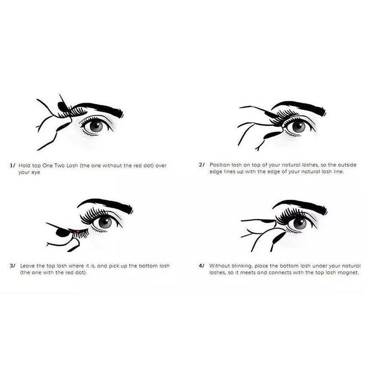 🧲👁️ 6D Magnetic False Eyelashes – Double Magnet Handmade Strip Lashes (Reusable)