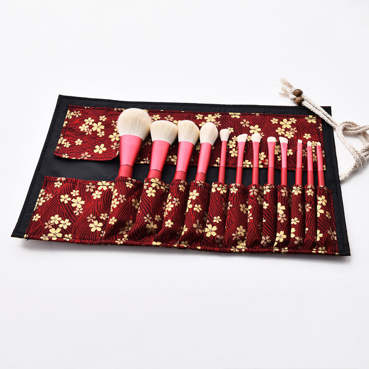 ✨ 12-Piece Red Makeup Brush Set — Beauty Tools Kit 💄❤️