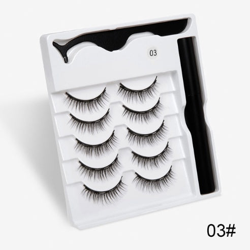 🧲👁️ Magnetic False Eyelashes – Fashion Cotton Stem 1 Pair Set