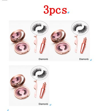 🧲👁️ Natural Long Lasting Magnetic Eyeliner & Magnetic False Eyelashes Set – 5 Pairs with Tweezers & Mirror Case