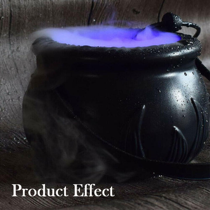 🎃🧙 Halloween Witch Pot Smoke Machine | LED Mist Humidifier Creepy Color-Changing Decor ✨