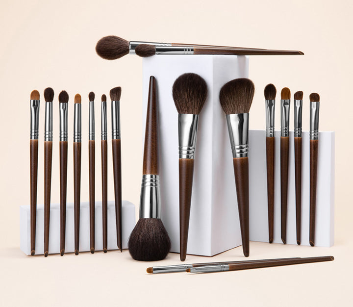 ✨ Makeup Brush Set — Animal Hair Eyeshadow, Base & Blending Brushes 💄