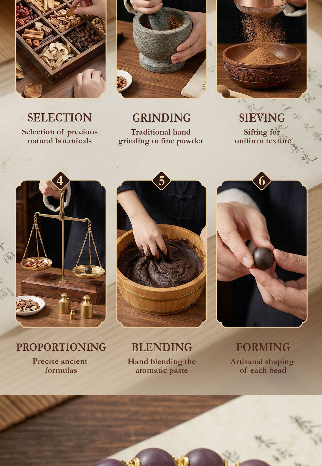 Chinese Herbal Bead Bracelet – Lightweight Traditional Wellness Jewelry