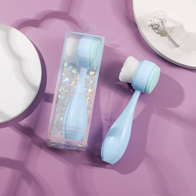 🧼💗 Face Brush | ABS + Silicone + Microfiber Deep Cleansing Tool