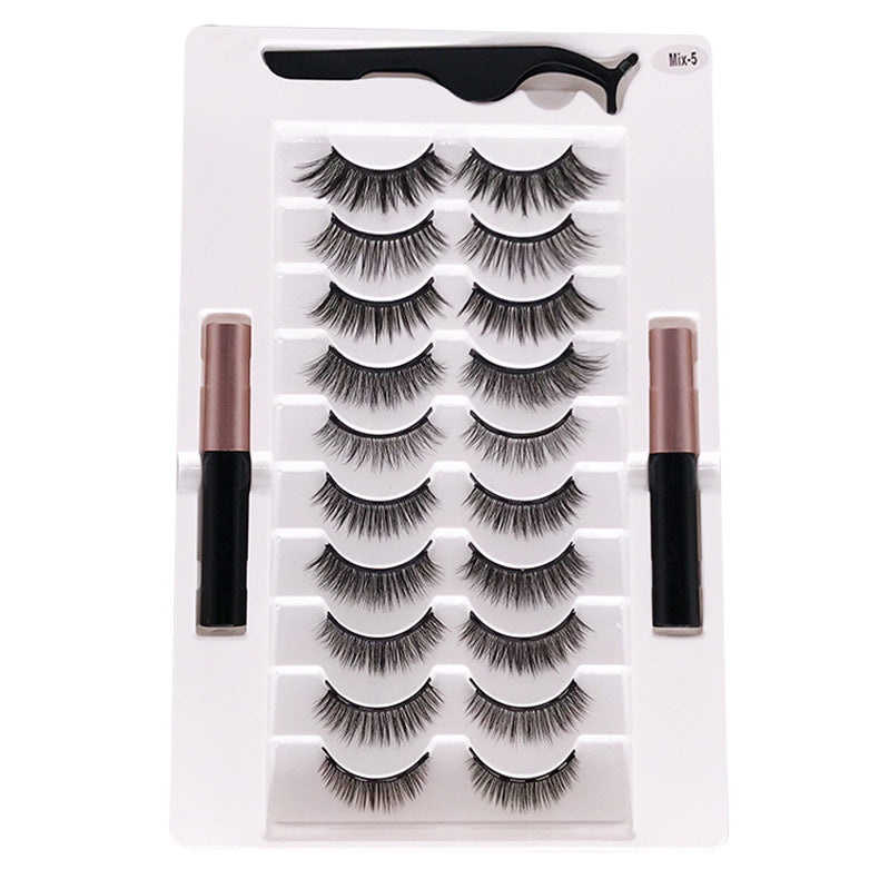 🧲👁️ Magnetic Liquid Eyeliner & Natural Eyelash Set – Reusable Magnetic Lash Kit