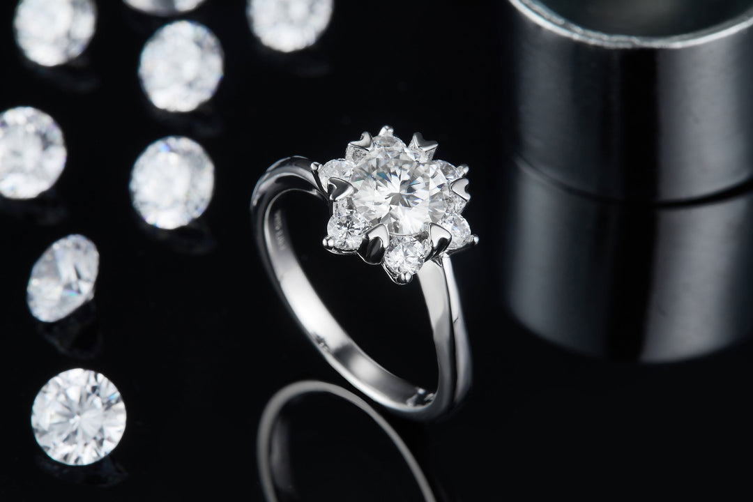 💎 1-Carat Moissanite Minimalist Ring – Platinum-Plated S925 Silver (3.2g, Sizes 5–9) 💎