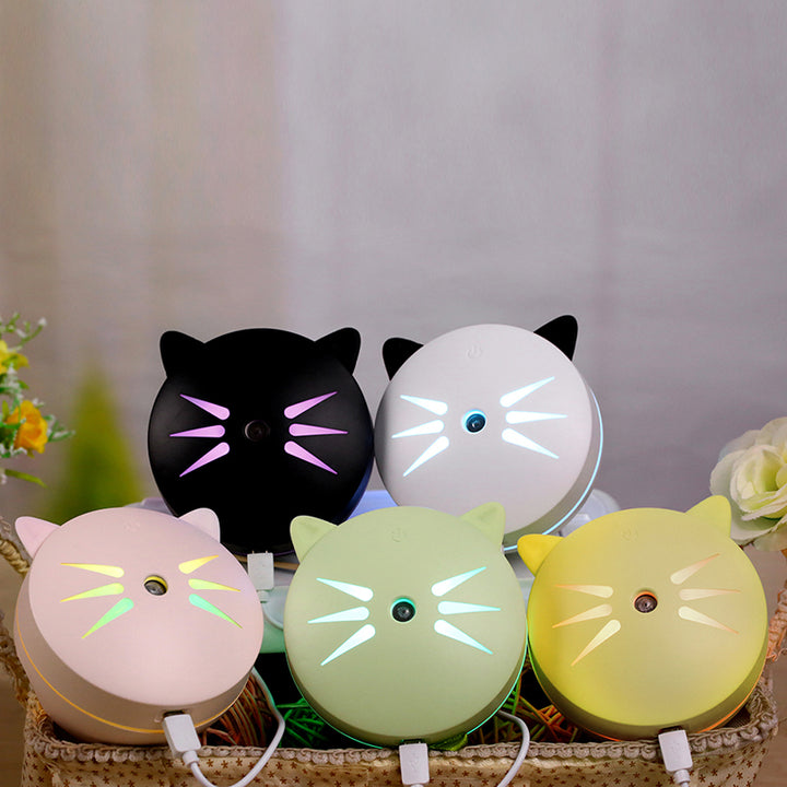 🐱💧 150ML Cat Ultrasonic Humidifier | LED Aroma Diffuser & Air Freshener 🌈✨
