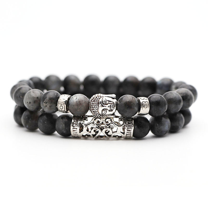 Volcanic Stone & Tiger Eye Bracelet Set