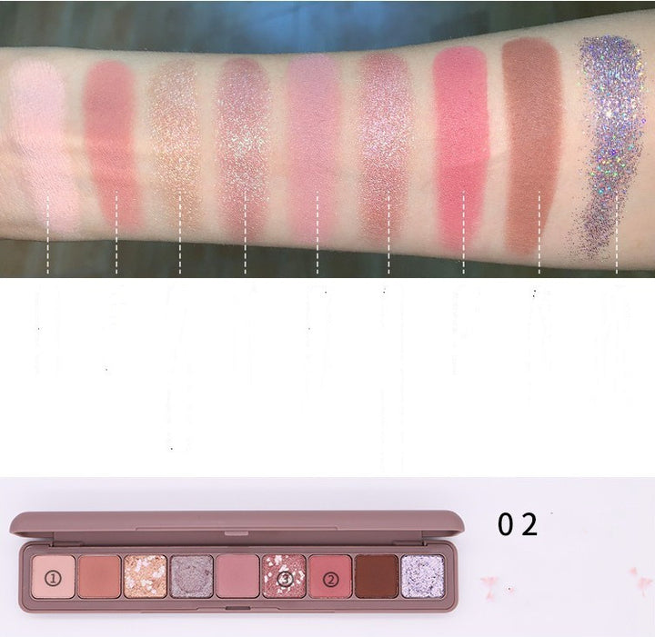 ✨ Keyboard Fingertip 9-Color Eyeshadow Palette – Pearlescent Creative Makeup Disk ✨