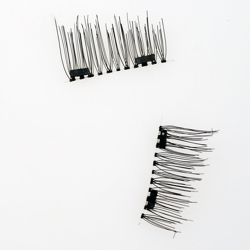 🧲👁️ 6D Magnetic False Eyelashes – Double Magnet Handmade Strip Lashes (Reusable)