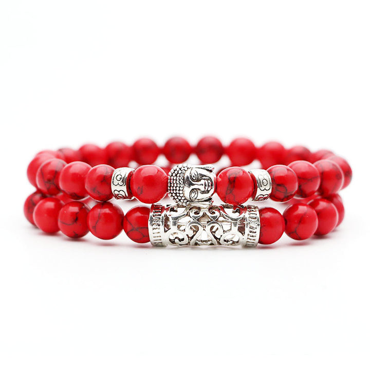 Volcanic Stone & Tiger Eye Bracelet Set