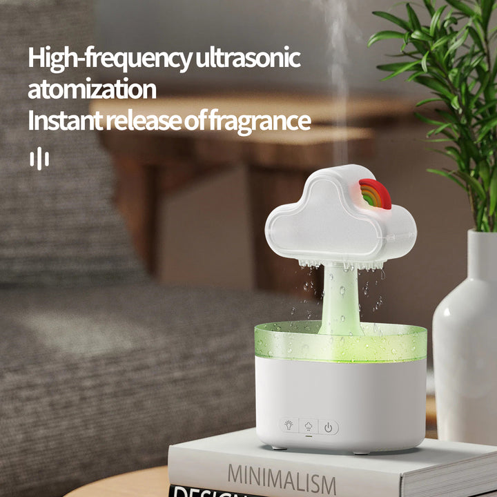 🌈☁️ Rainbow After Rain Humidifier | 500ML Cloud Mist Diffuser with LED Light ✨