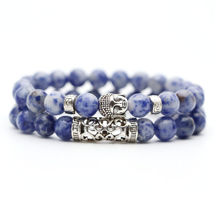 Volcanic Stone & Tiger Eye Bracelet Set