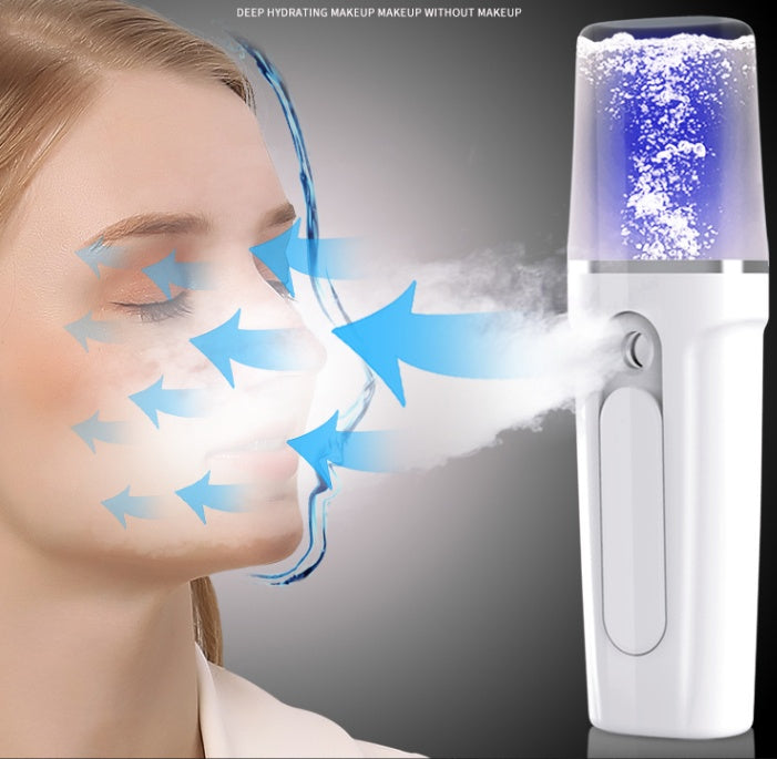 💧📱 Facial Moisturizing Beauty Apparatus | Nano Mist Sprayer with Power Bank